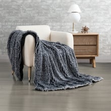 Elija Faux Fur Reversible Throw